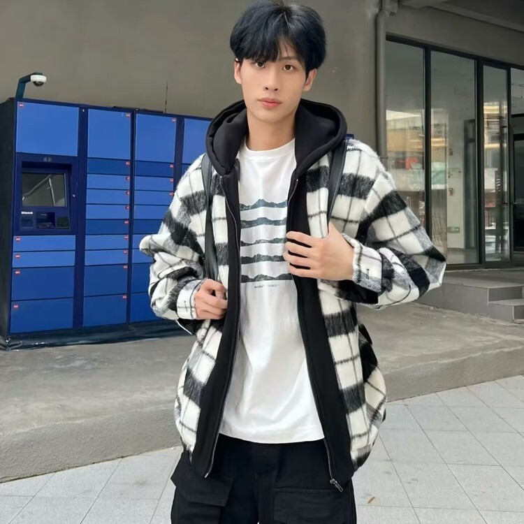 男秋装休闲男款春秋季日系翻领夹克秋季男生毛呢外套男款,男装夹克,星座218-8
