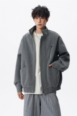 现货秋冬季加厚立领毛呢夹克男外套韩版呢子上衣812-F675-P118，男装毛呢大衣，星座812