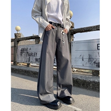 抖音品质春季新款美式高街高街宽松弯刀西裤B315-K25672-p65控88，男装休闲裤，电商B315