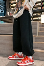 春季新品男女同款松紧腰长裤简约百搭时尚运动裤束脚卫裤K21-P40，男装休闲裤，电商A441-1