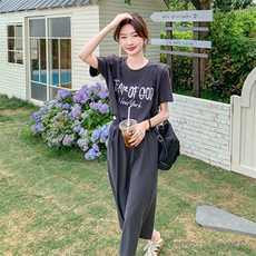 新款现货主推高级灰字母印花针织套装9850-P125-K178，女装套装/套裙，2C129