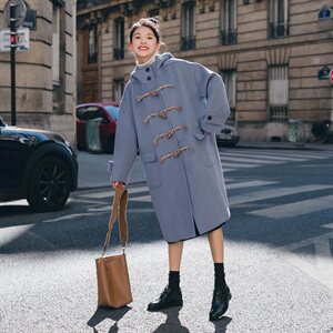 大货已出 2020冬季新款 牛角扣毛呢外套8605-7092（）,女装毛呢外套,浙宝225