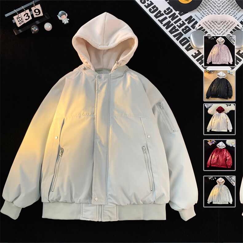 潮牌棉服男女2025冬季新款加厚袄子连帽防风外套MY2583-P85,男装棉衣,星座610（原A335）