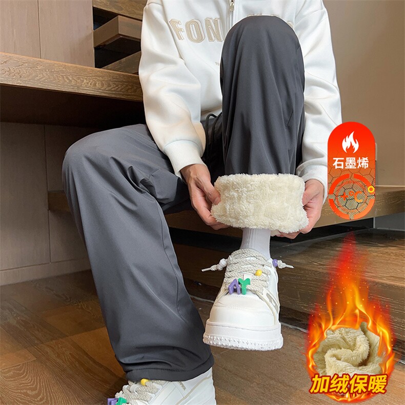 保暖羊羔绒裤子男士加绒加厚冬季新款直筒卫裤休闲裤JR1820-特P35,男装休闲裤,星座610（原A335）
