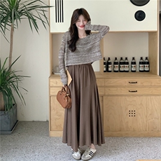 法式减龄罩衫无袖连衣裙两件套女春秋2025新款背心裙流行爆款漂亮，女装连衣裙，维壹