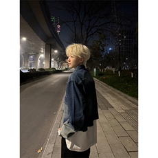 自家图，博主风cleanfit牛仔外套男美式复古水洗夹克NZJK003-P138，男装夹克，星座1007（原301D）