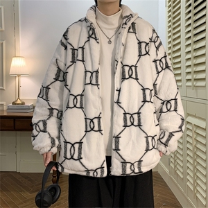 MM3131J/P100冬季毛毛棉衣男女棉服毛绒加棉加厚男外套棉袄图片