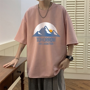 麂皮绒短袖t恤男大码半袖男 JD82235-P25图片
