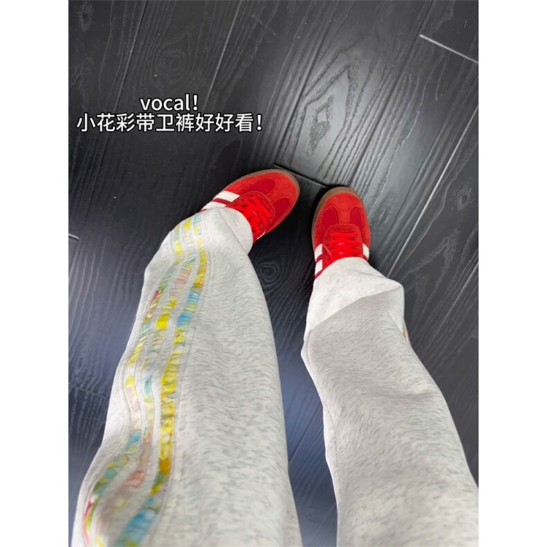 三条杠卫裤男韩版坠感直筒拖地裤学生百搭潮牌阔腿运动长裤,男装休闲裤,四季星座505