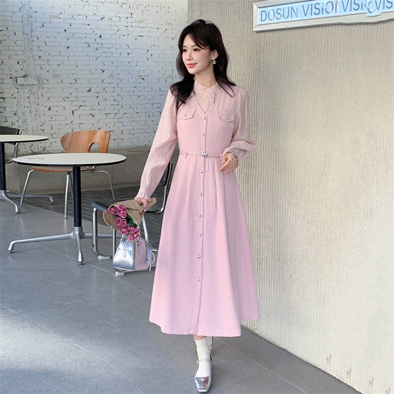 现货2025年春季女时尚气质潮流修身显瘦衬衫马甲连衣裙套装两件套,女装套装/套裙,艾贝斯
