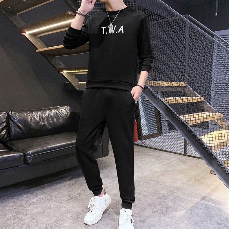 两件套男秋季宽松休闲款潮牌卫衣男士秋装运动服套装S803-P35,男装卫衣,星座509
