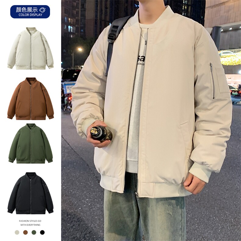 棒球服外套男女棉服美式潮牌复古高级感男装宽松飞行员M0822-P98,男装棉衣,星座308B-2