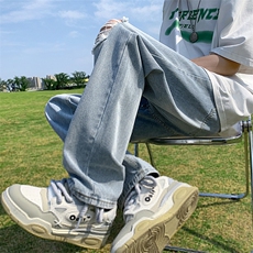 破洞牛仔裤男小直筒B342-K7035-P55直播品质，男装牛仔裤，电商B342