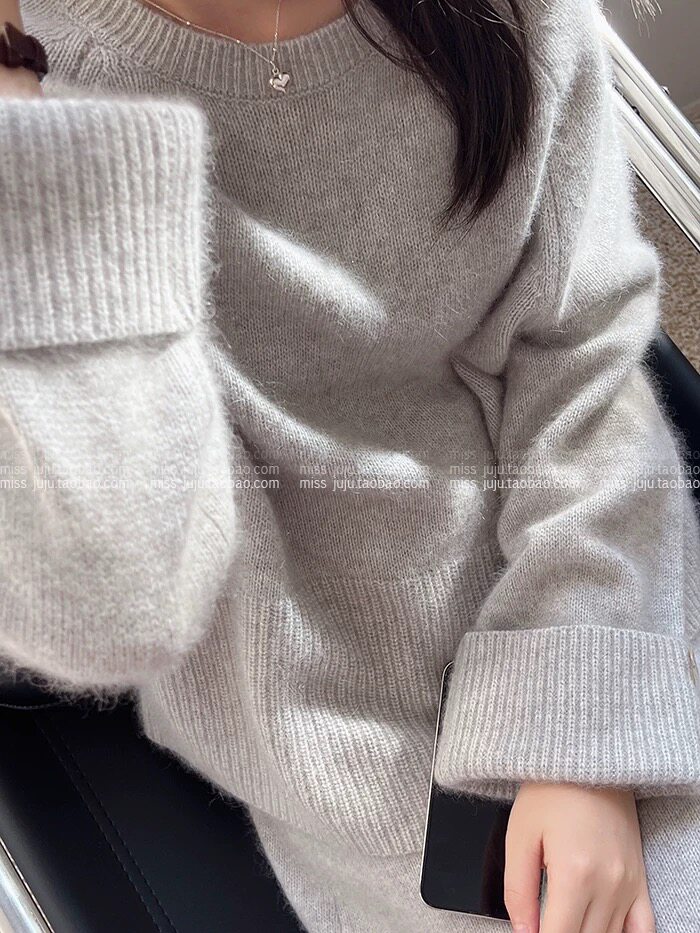 新款女装羊毛衫羊毛百搭宽松时尚保暖上衣,女装羊毛衫,恩泰羊绒