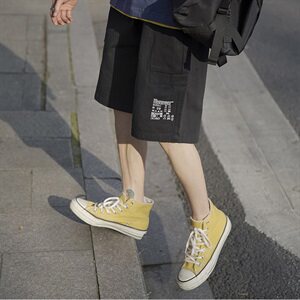 2021夏季港风新款男宽松五分裤学生日系工装短裤潮504-K023-P35图片