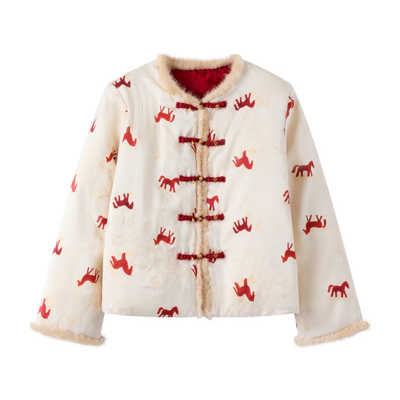 现货新品新年款两面穿缎面提花90绒羽绒服2C285-2669-P355-K528,女装羽绒服,2C285