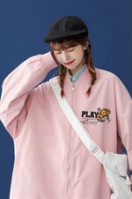 中性风2023秋季新字母印花港风设计感潮牌潮流夹克G06p55控78，男装夹克，A247A