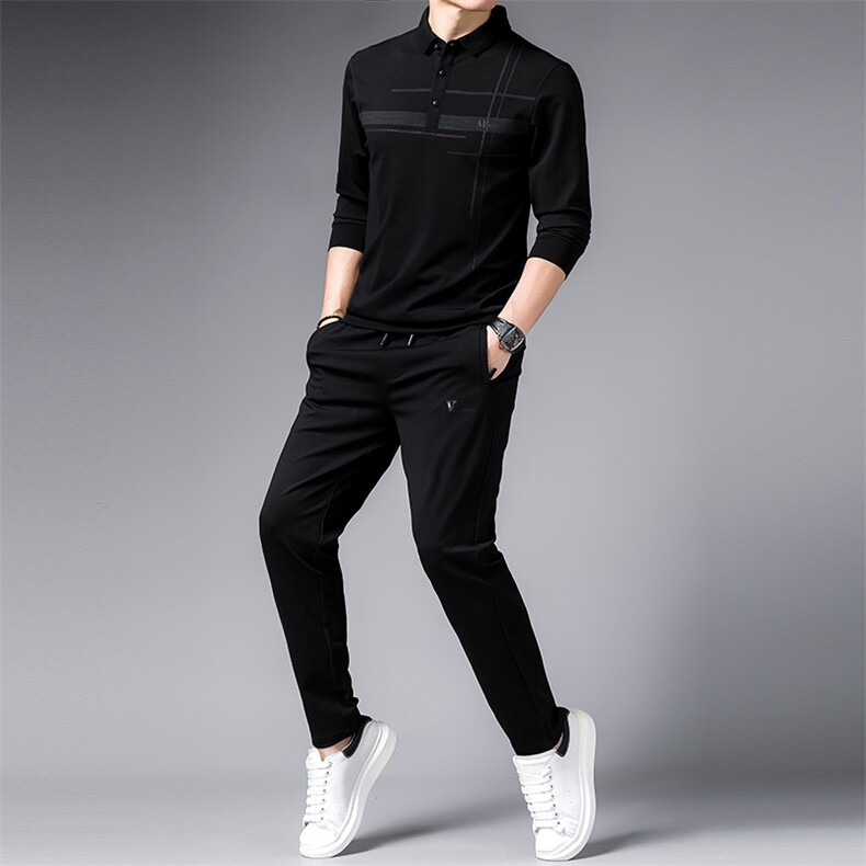 SA9675-2钱塘2020-2中年男士商务休闲简约百搭冬季厚款套装P152,男装休闲套装,钱塘207-2
