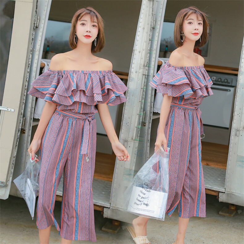 2021年夏季高腰腰带时尚修身显瘦百搭潮流简约个性连体裤，女装连体裤，诗贝淇