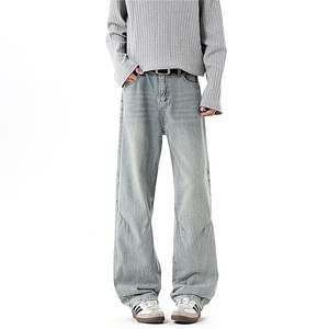 【现货】春装 BKJ933-P45 控88 闪电纹牛仔裤 设计感直筒裤，男装牛仔裤，电商B335