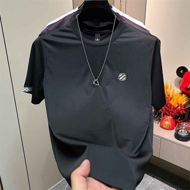 打底夏季新款短袖棉T恤男透气针织体恤百搭T恤春夏YGH3608P45，男装T恤，电商A089-1