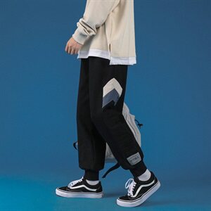 秋冬季韩版潮流运动卫裤男抽绳束脚休闲裤子K83-P50图片