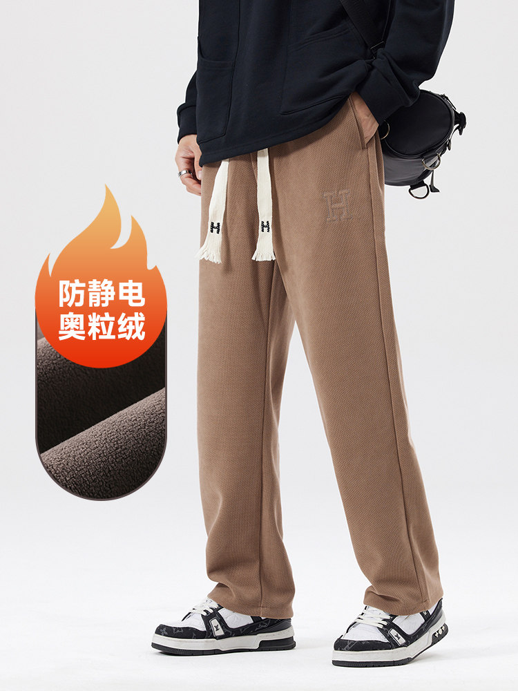 A178-1DY518AP85雪尼尔面料秋冬季加绒美式休闲卫裤,男装休闲裤,电商A178-1