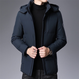 中年男灰鸭绒脱卸帽羽绒服男冬季休闲爸爸冬装外套SFT90508-P280图片