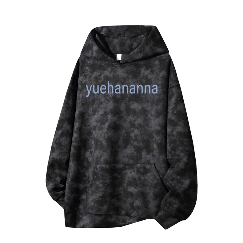 得物供货、重磅420克现货麂皮绒扎染卫衣HD019-1-WL25362ZR-P45,男装卫衣,电商019-1