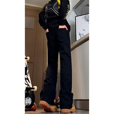 高品质B221美式ins高街暗黑宽松微喇牛仔裤LK24339-P60控78，男装牛仔裤，电商B221