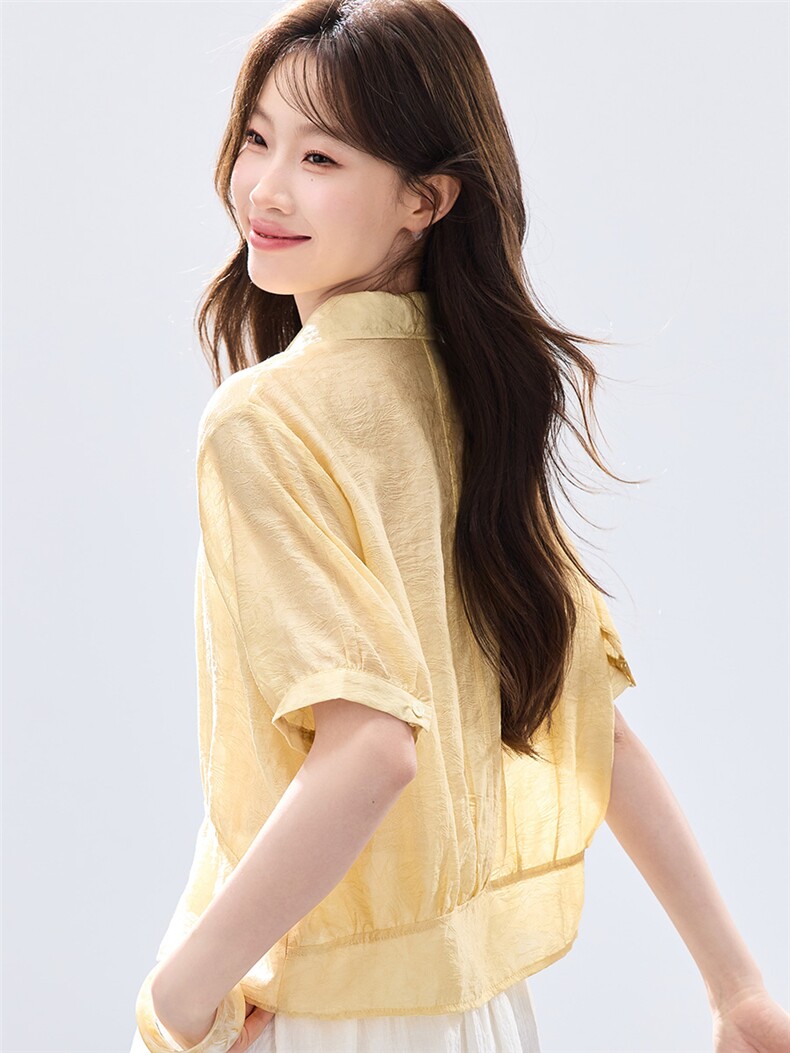 现货2026夏装新款透气亲肤舒适女士衬衣上衣,女装衬衫,木子恋