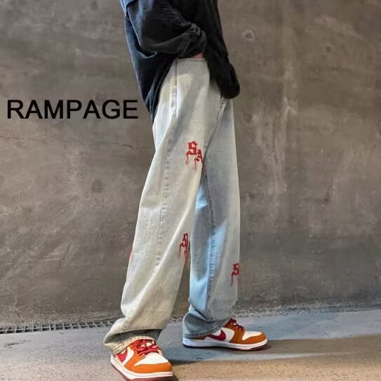 刺绣牛仔裤男夏季薄款设计感阔腿直筒裤子潮牌AA031-P45,男装牛仔裤,星座208-5