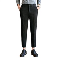 加绒P50/常规45秋冬新款休闲裤男潮流商务西裤直筒修身K955-P45，男装休闲裤，星座610（原A335）