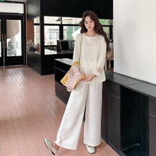 双面穿马甲十衬衣十阔腿裤三件套套裤2C267-117-P245-K365，女装套装/套裙，茵姿媚