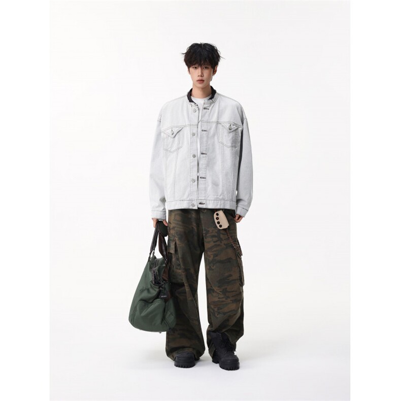 棒球服牛仔外套夹克男女情侣复古宽松百搭上衣潮JK0414-P73,男装工装外套,星座308B-2