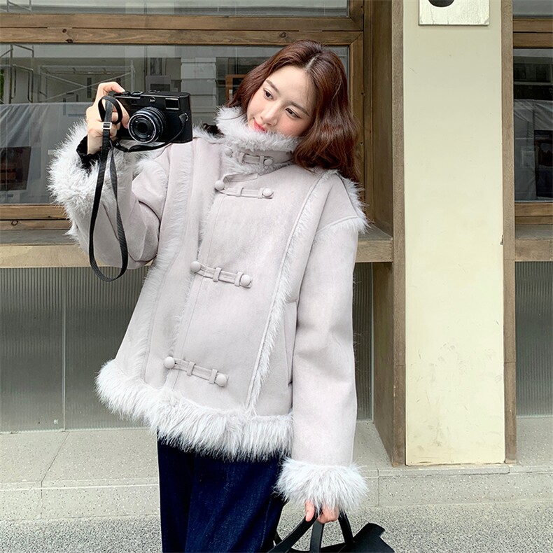 xian货2025冬款加厚皮毛一体B109-9863-225-338,女装短外套,2B109