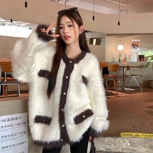 MY9219-P70 美式复古慵懒小香风开衫毛衣男女秋冬高级感新款图片