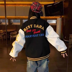 1506-1/JF6031/P63美式春秋季新款刺绣棒球服撞色男女情侣夹克，男装夹克，星座1506-1