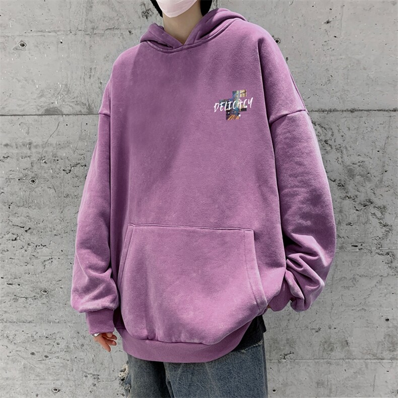 美式重磅水洗复古连帽卫衣潮流大码潮牌做旧XZ517A-BK6675-P68,男装卫衣,星座517A