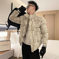 AY90/P138控178冬季社会小伙扎染高级设计感痞帅潮牌棉衣男图首1，男装棉衣，星座305B-1