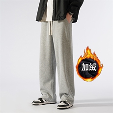 重磅420克华棉复合奥利绒加绒加厚直筒休闲运动卫裤K825特P49，男装休闲裤，电商A309