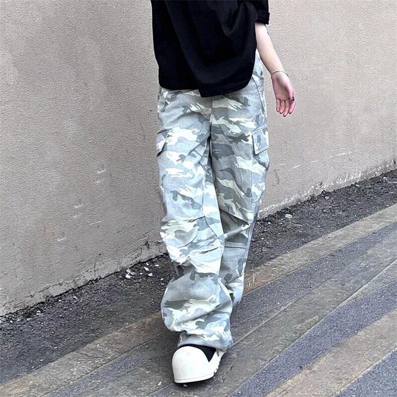 trytype22白色迷彩工装裤,男装牛仔裤,星座310A-4