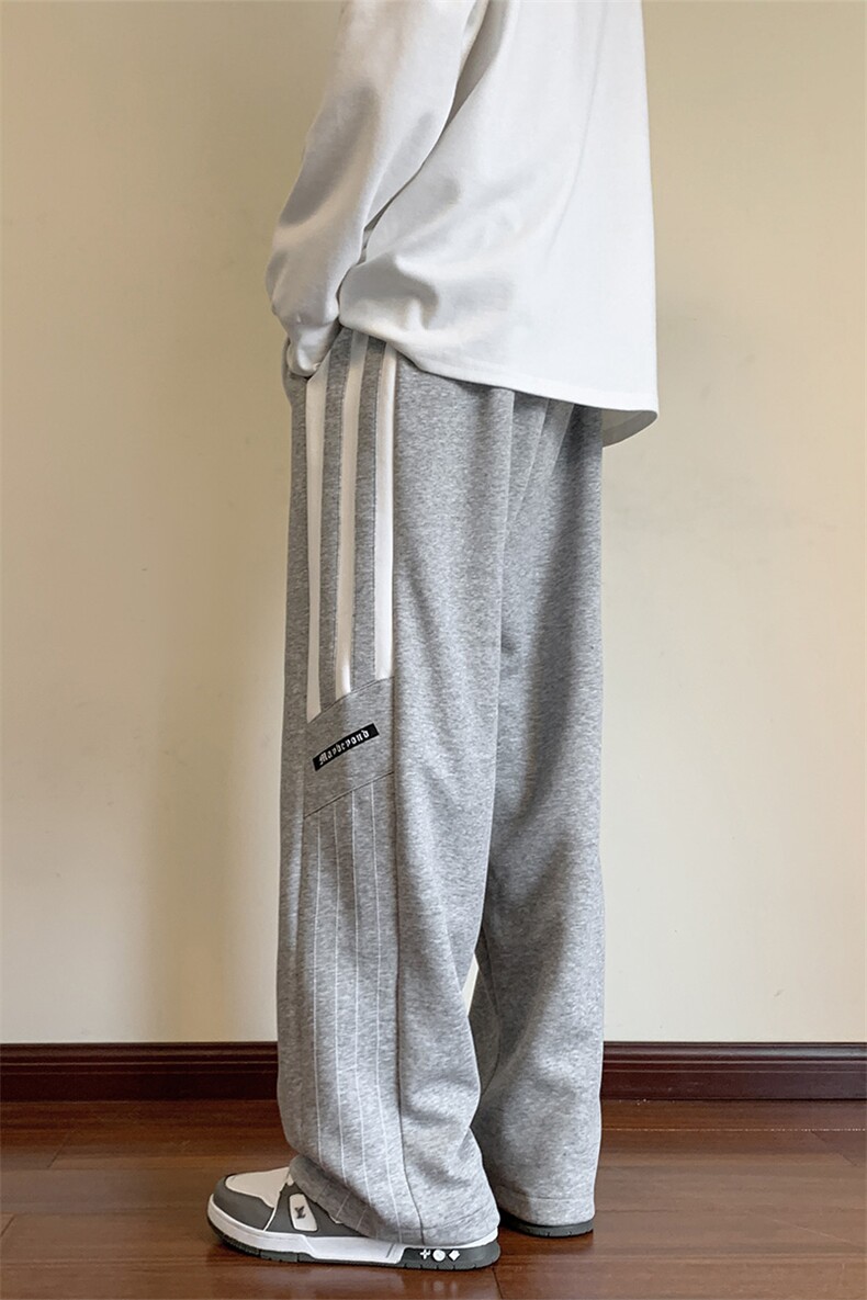 港风休闲裤男宽松大码直筒拖地裤束脚裤卫裤XZ214-8KP716P35,男装休闲裤,星座1204-3