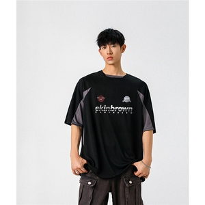 1速干美式投篮街头印花球服大码M-5XL短袖T恤男DX78028P50控78图片