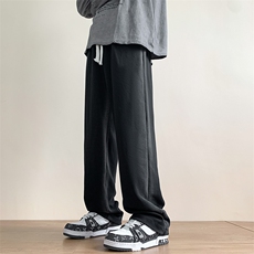 港风秋冬重工绣花华棉拖地裤宽松休闲长裤男K23312-P55，男装休闲裤，星座717
