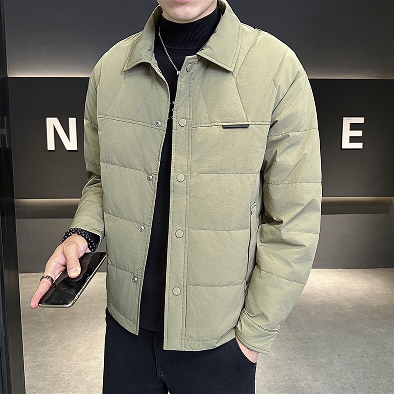 新标50绒轻薄羽绒服新款 青年冬装保暖衬衫式夹克外套Y9908Y145图片