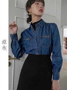 新款加绒牛仔衬衣图片