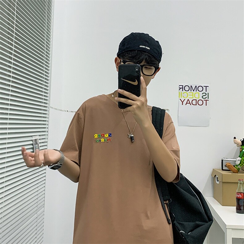 20春夏四季爆纯棉短袖T恤港风白色711T339P30,男装T恤,星座513