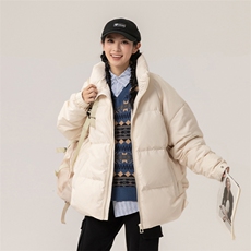 新标90白鸭绒简约休闲立领外套纯色潮流加厚羽绒服ESY0214-P198，男装羽绒服，电商B306