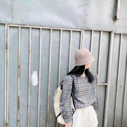 春款格子小衫，女装，魅力布梵